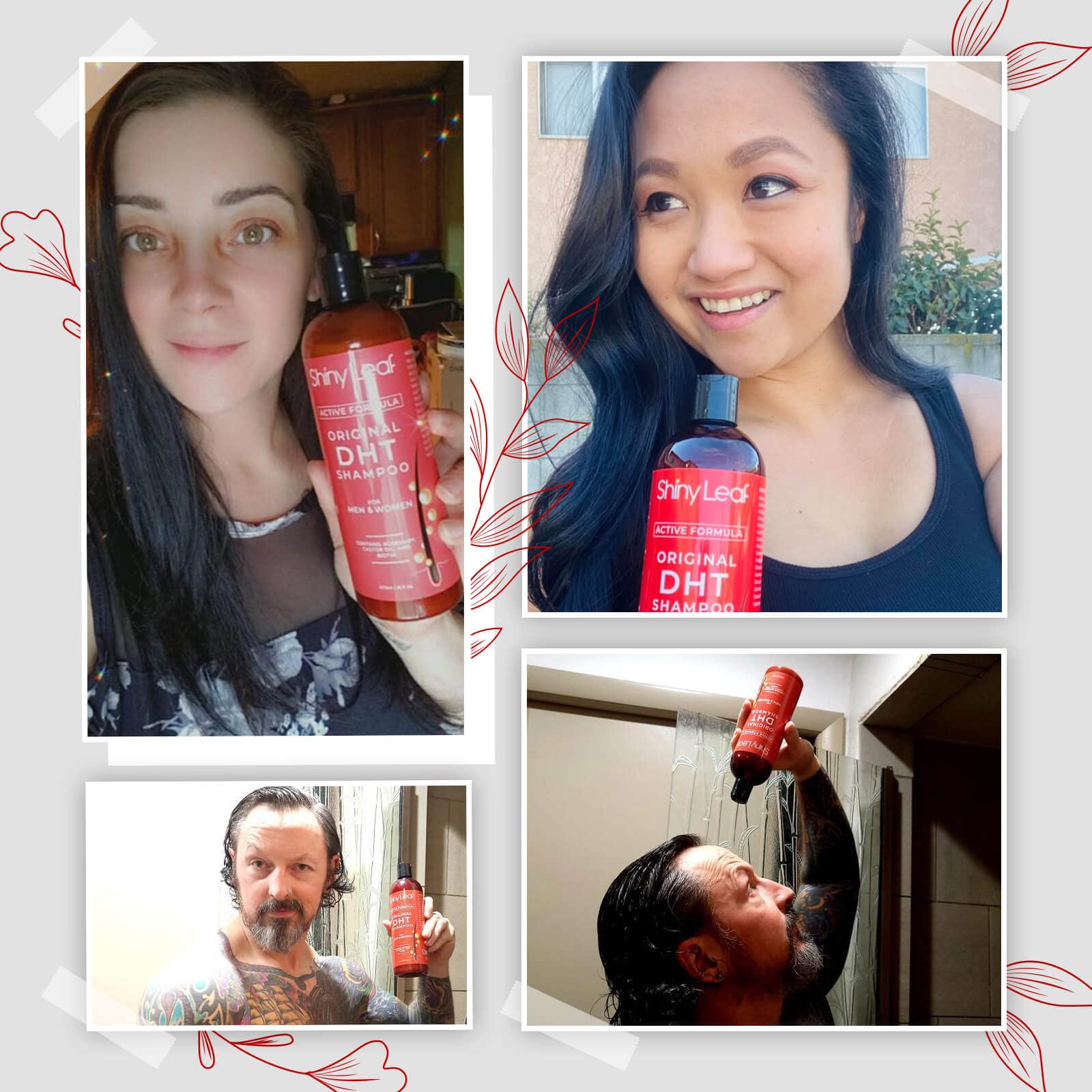 Shiny Leaf color-safe, sulfate-free formula preserves treated hair color