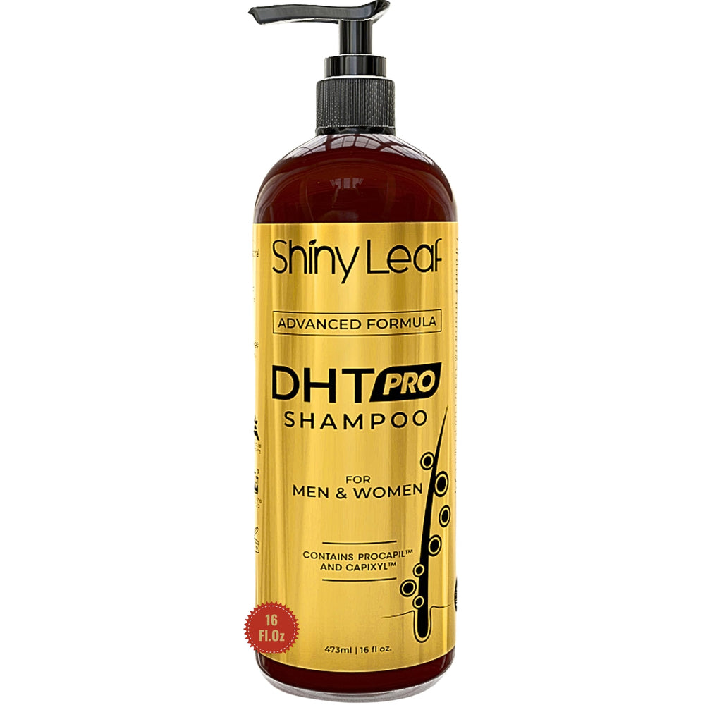 Shiny Leaf DHT Pro Shampoo bottle front view for daily hair care