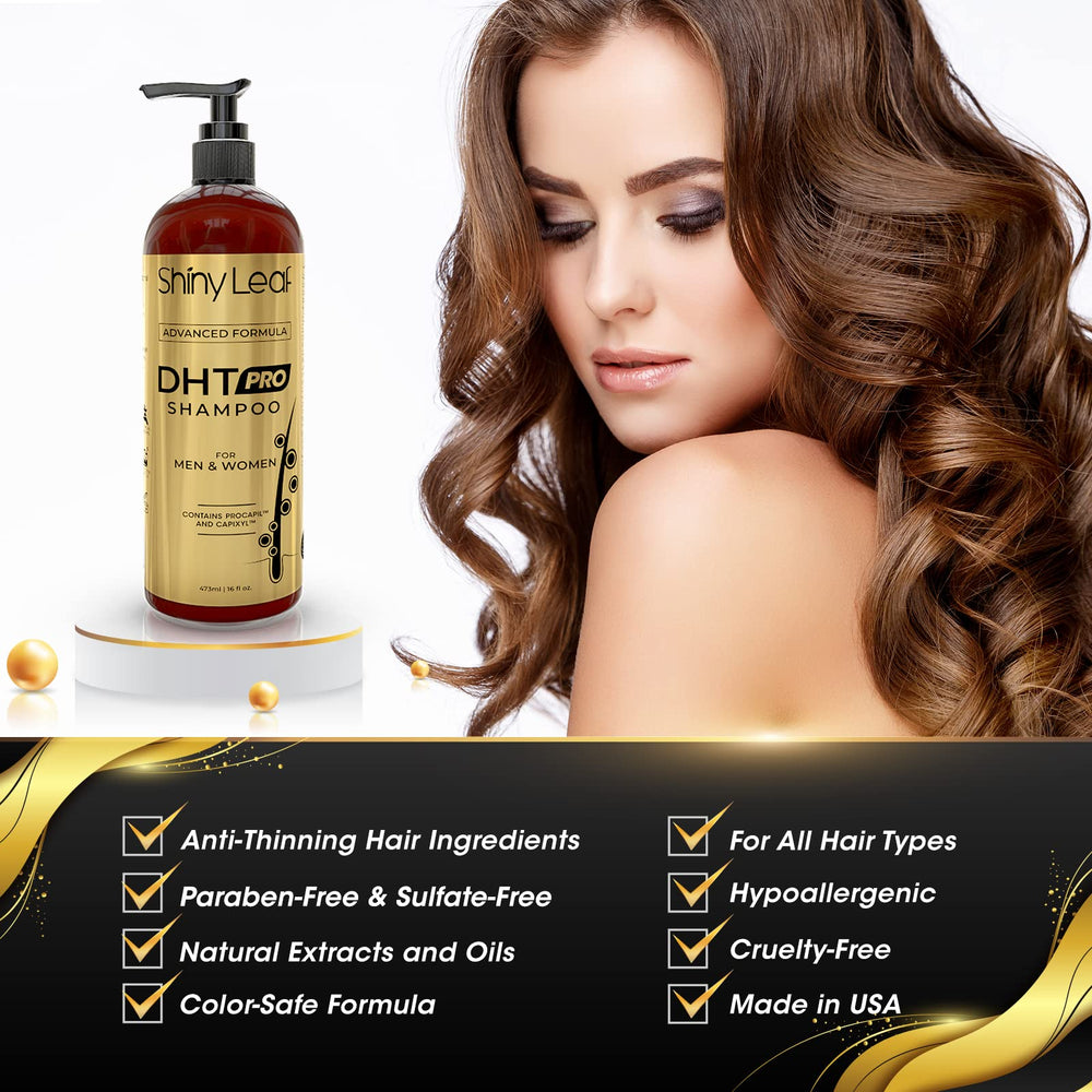 Shiny Leaf DHT Pro Shampoo suitable for men and women in daily routines