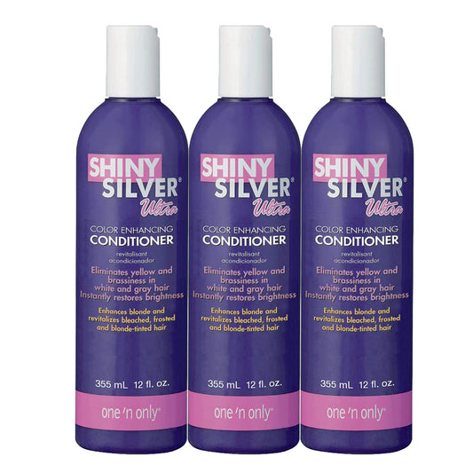 Shiny Silver Ultra Color Conditioner bottle closeup highlighting color protection.