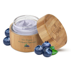 Shira Blueberry Night Cream jar shown for overnight hydration and nourishment