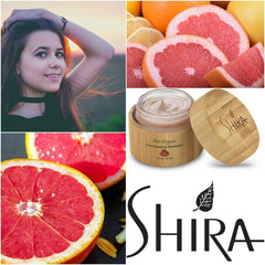 Shira Pink Grapefruit Moisturizer application swatch demonstrates quick absorption and smooth finish