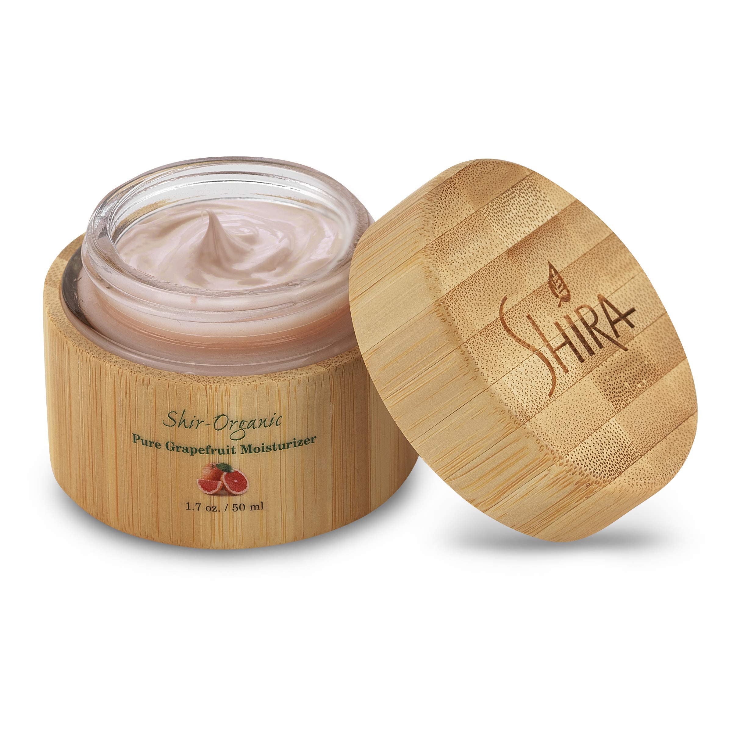 Shira Pink Grapefruit Moisturizer bottle highlights hydrating formula for daily glow