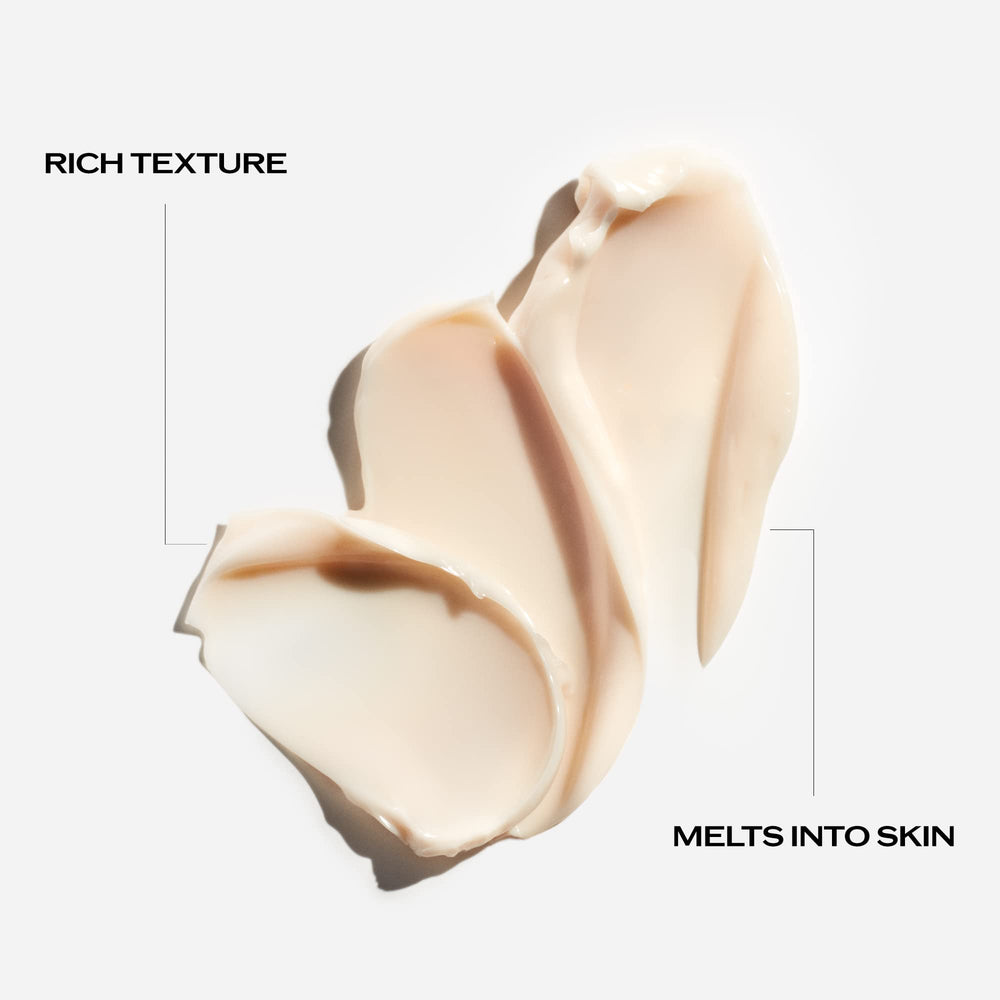 Shiseido Bio-Performance cream applied on face in dot-and-smooth motion