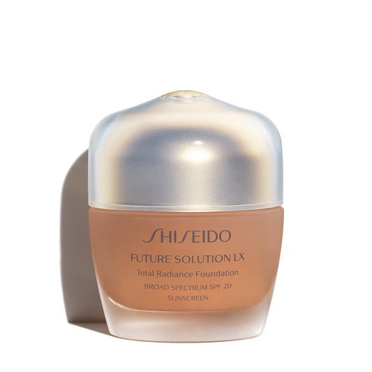 Shiseido Future Solution LX Rose 4 bottle close-up for smooth, radiant skin.