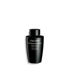 Shiseido Future Solution LX serum bottle front view showing hydration and lift potential.
