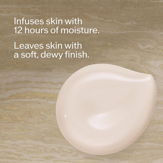 Shiseido Future Solution LX SPF 50 cream texture provides dewy hydration.