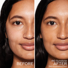 Shiseido RevitalEssence Skin Glow Foundation on skin reveals radiant finish with hydration