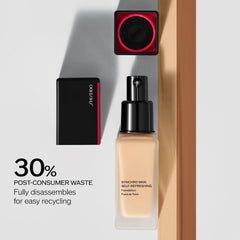 Shiseido Synchro Skin Citrine 360 natural finish with soft glow under lights.