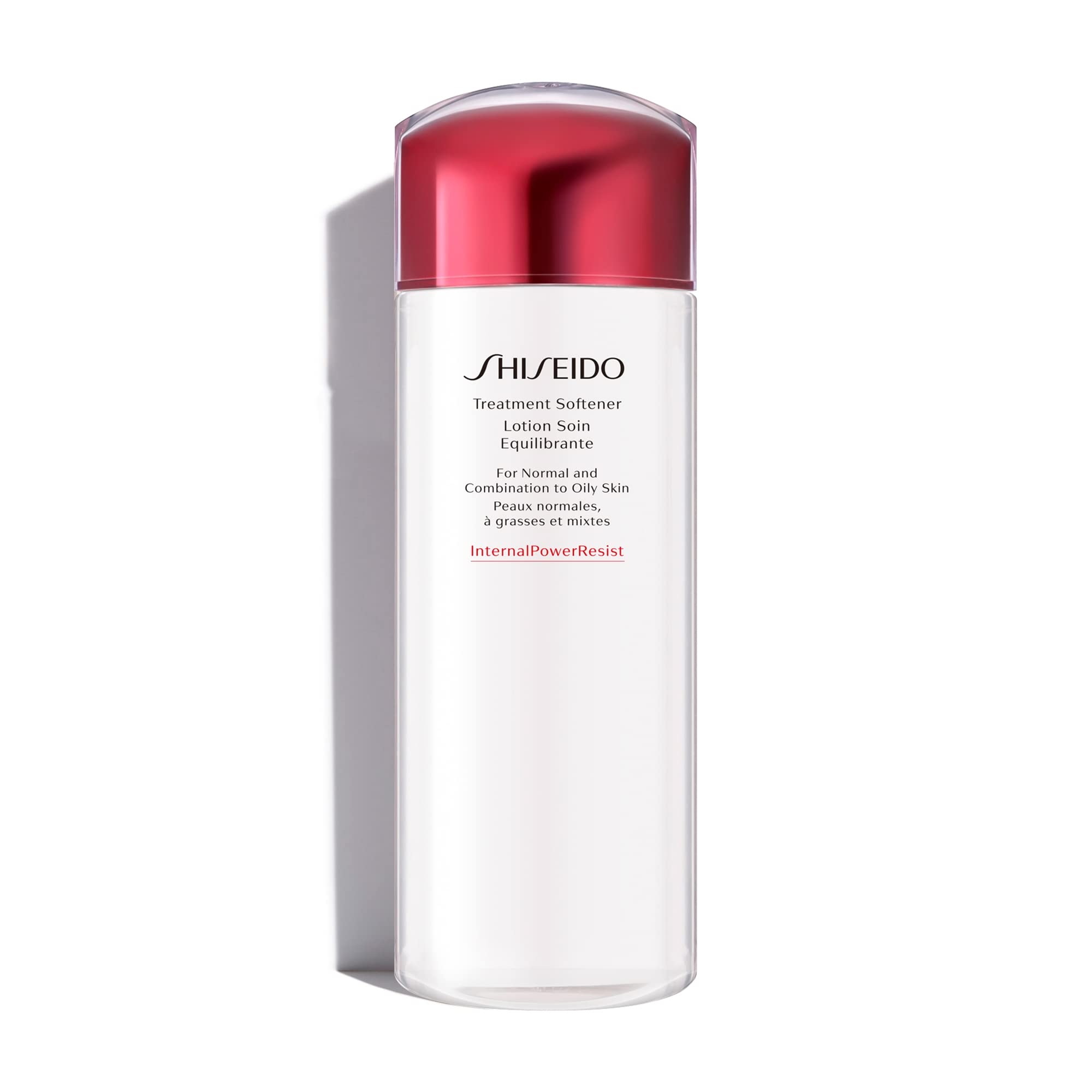 Shiseido Treatment Softener bottle with pump, prepping skin for subsequent care