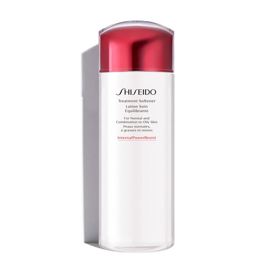 Shiseido Treatment Softener bottle with pump, prepping skin for subsequent care