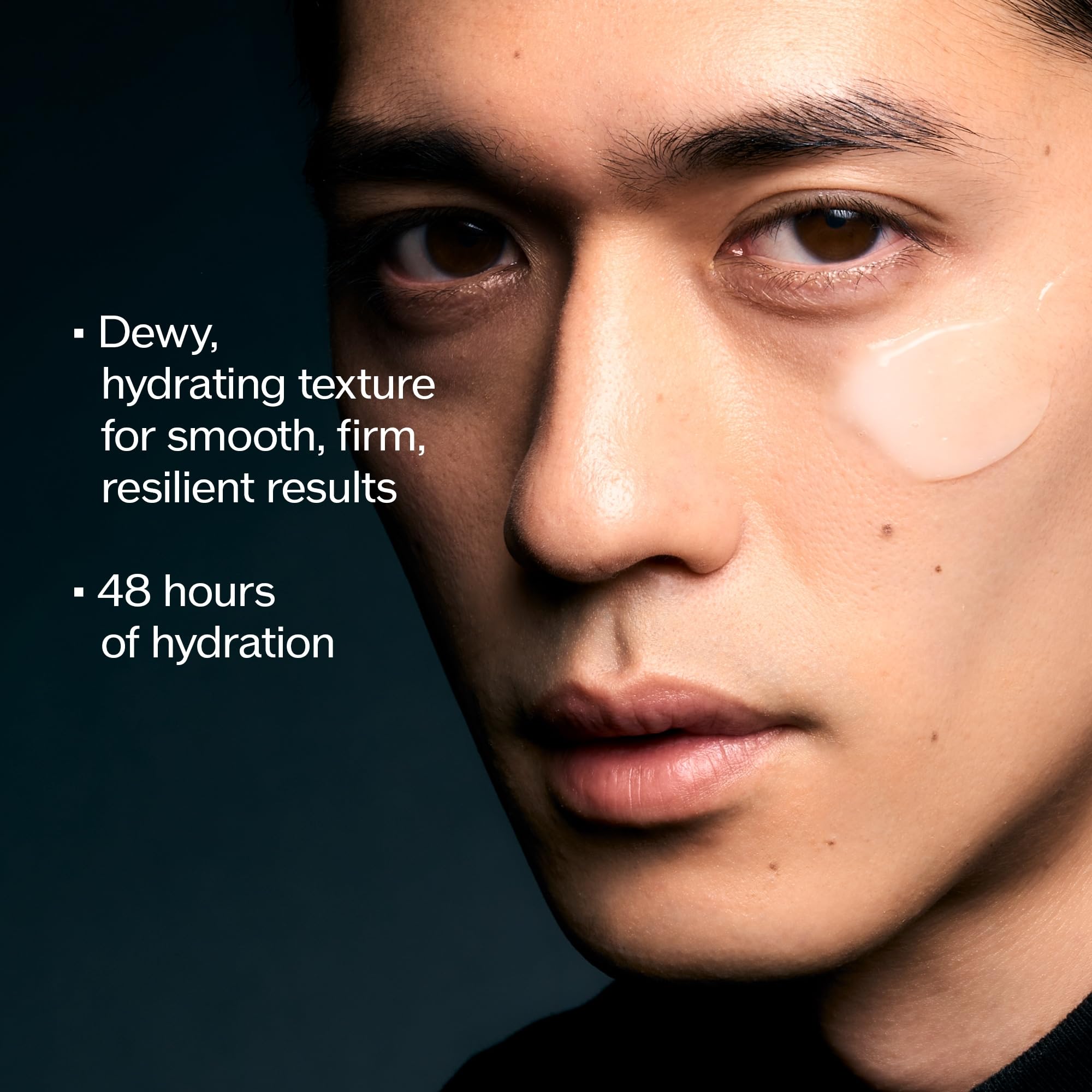 Shiseido Ultimune application on the face demonstrates smooth, even coverage.