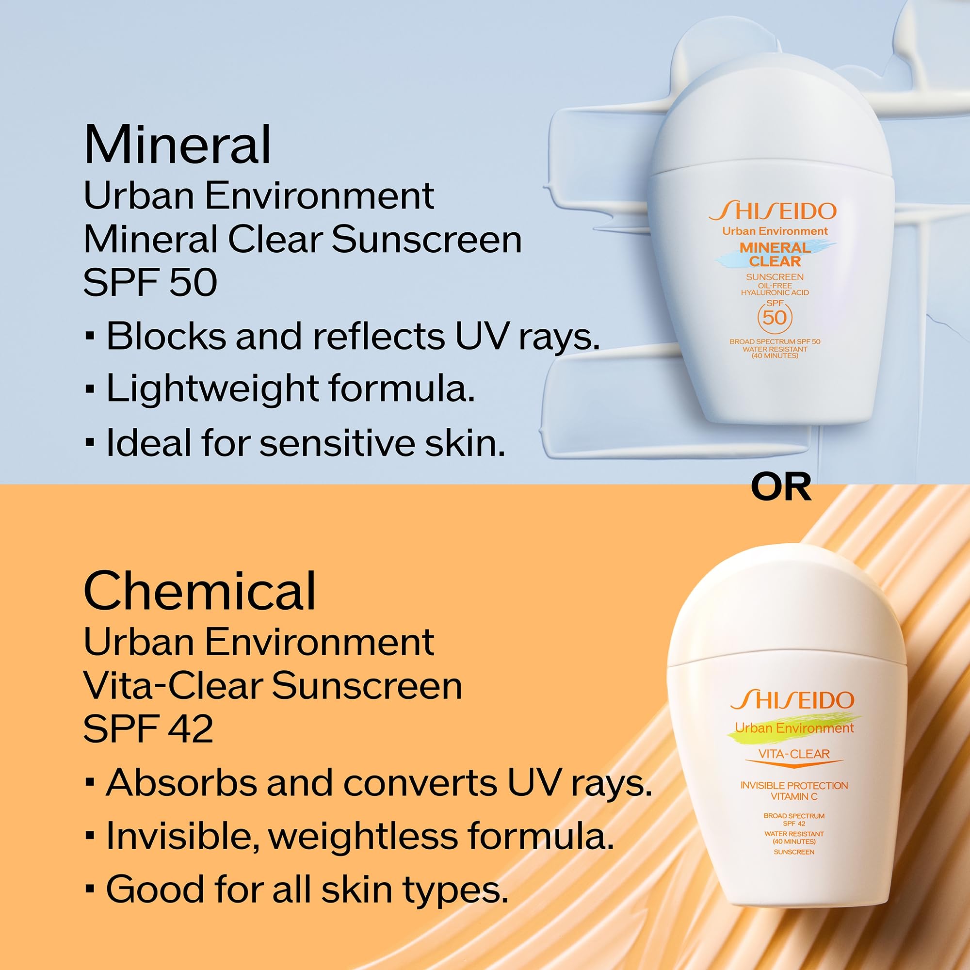 Shiseido Urban Environment Mineral Clear Sunscreen contains Hyaluronic acid benefits