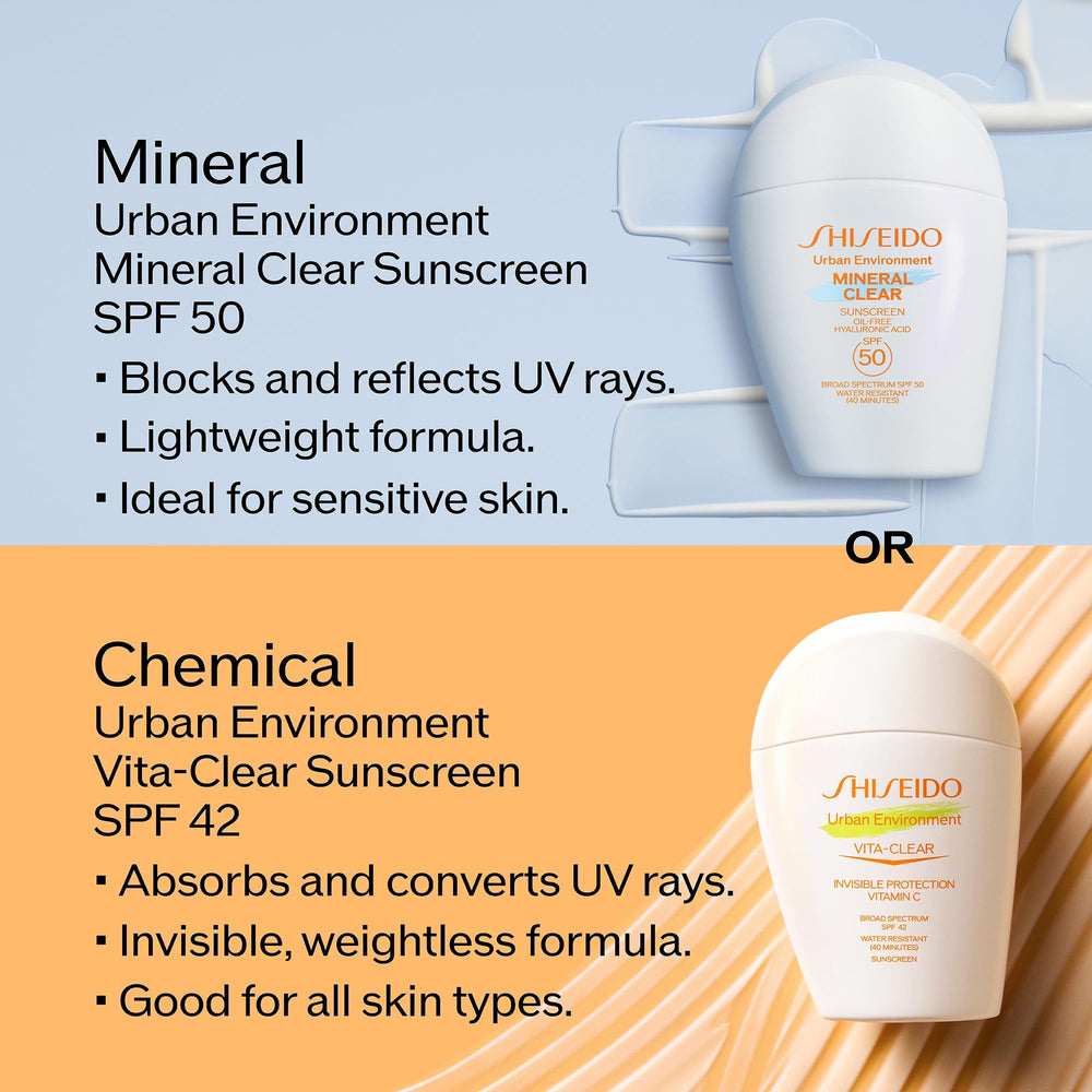 Shiseido Urban Environment Mineral Clear Sunscreen contains Hyaluronic acid benefits