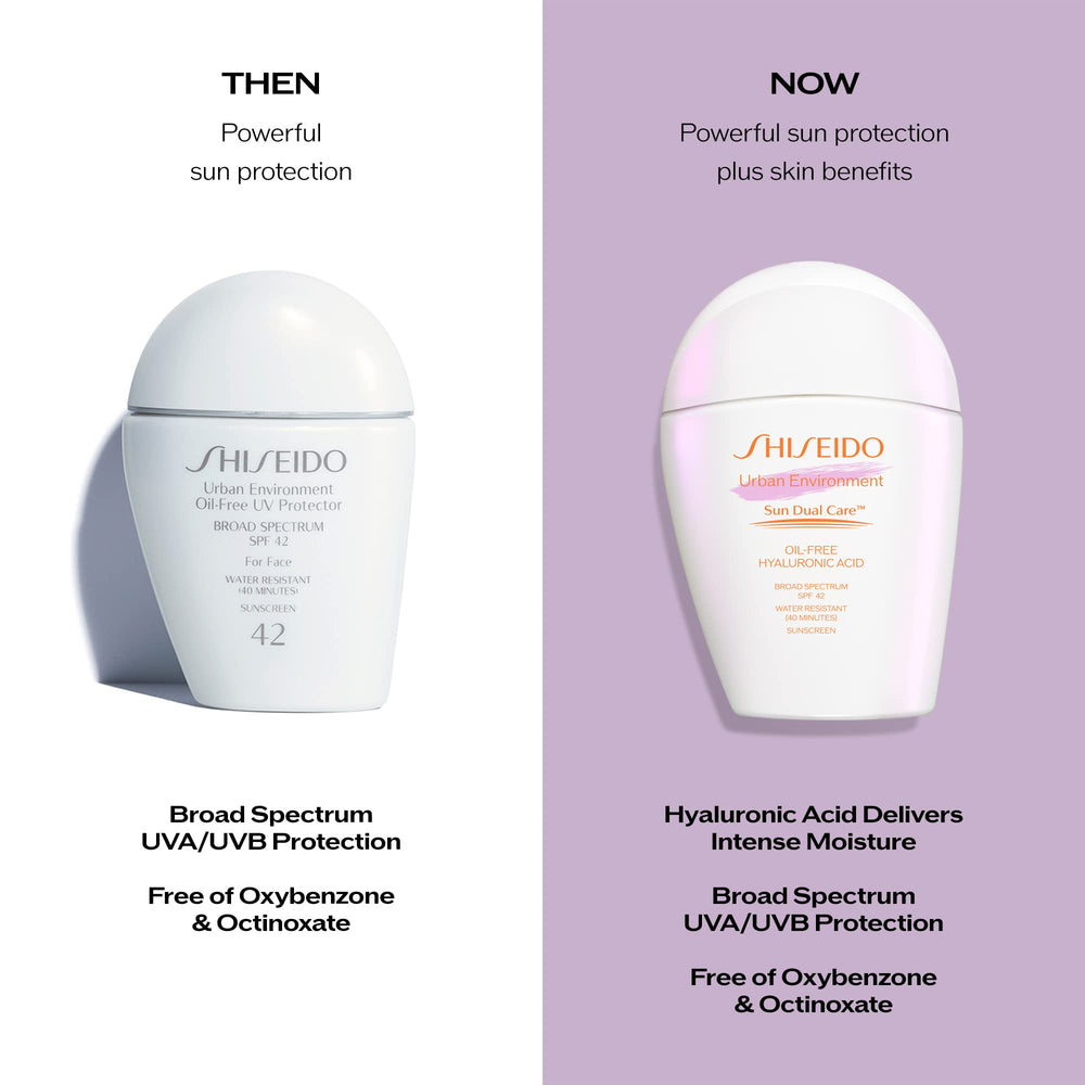 Shiseido sunscreen is water resistant up to 40 minutes.