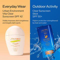 Shiseido Vita-Clear hyaluronic acid moisturizes while protecting from sun