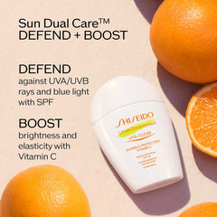 Shiseido Vita-Clear no-shine finish appears on skin without greasy residue