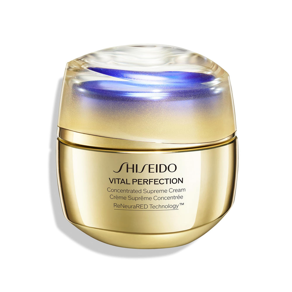Shiseido Vital Perfection cream jar closeup showing premium texture