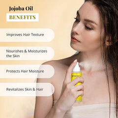 Shop LC Jojoba Oil dropper enables precise application for face and hair.