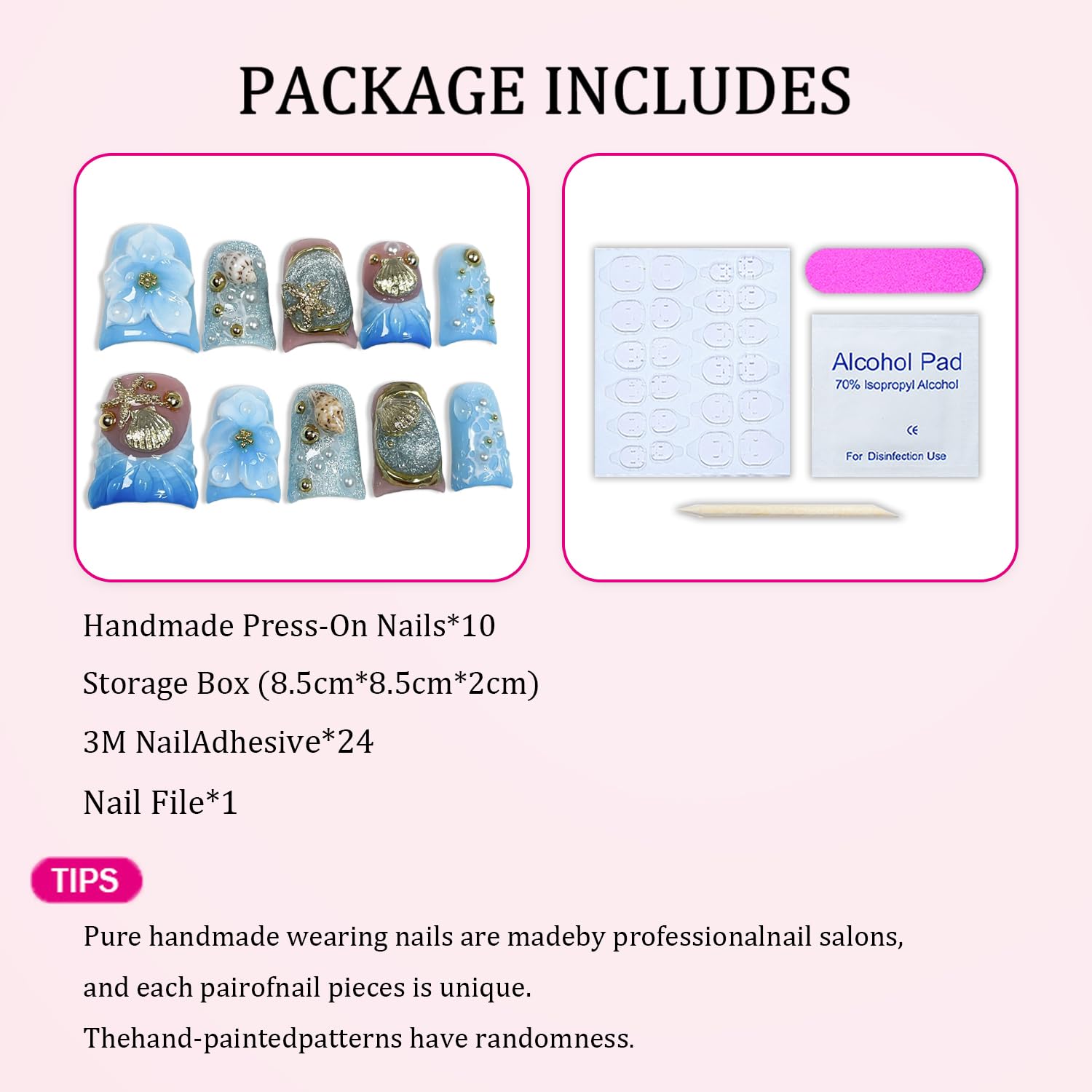 Short Duck Press on Nails feature thick acrylic and multi-layer gel for durable wear.