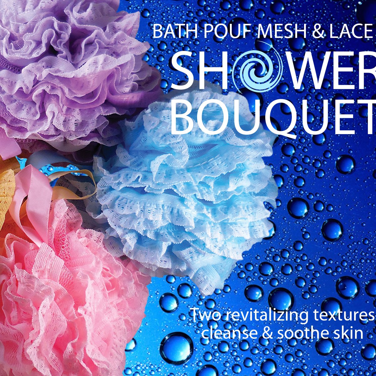 Shower Bouquet 60g pouf creates rich lather with your favorite wash.