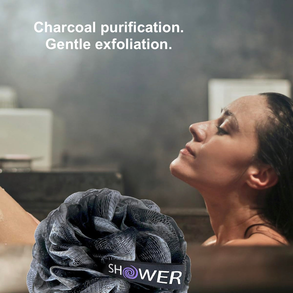 Shower Bouquet 75g mesh loofah pouf for rich lather