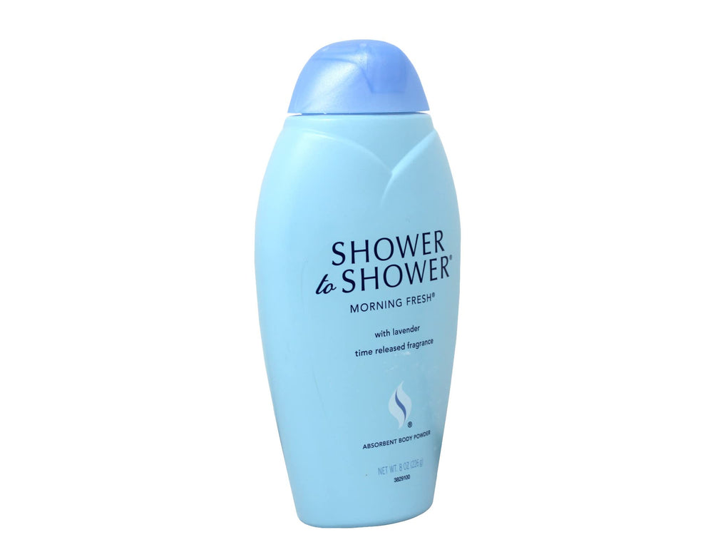 Shower To Shower Morning Fresh lavender-juniper-amber scent close-up.