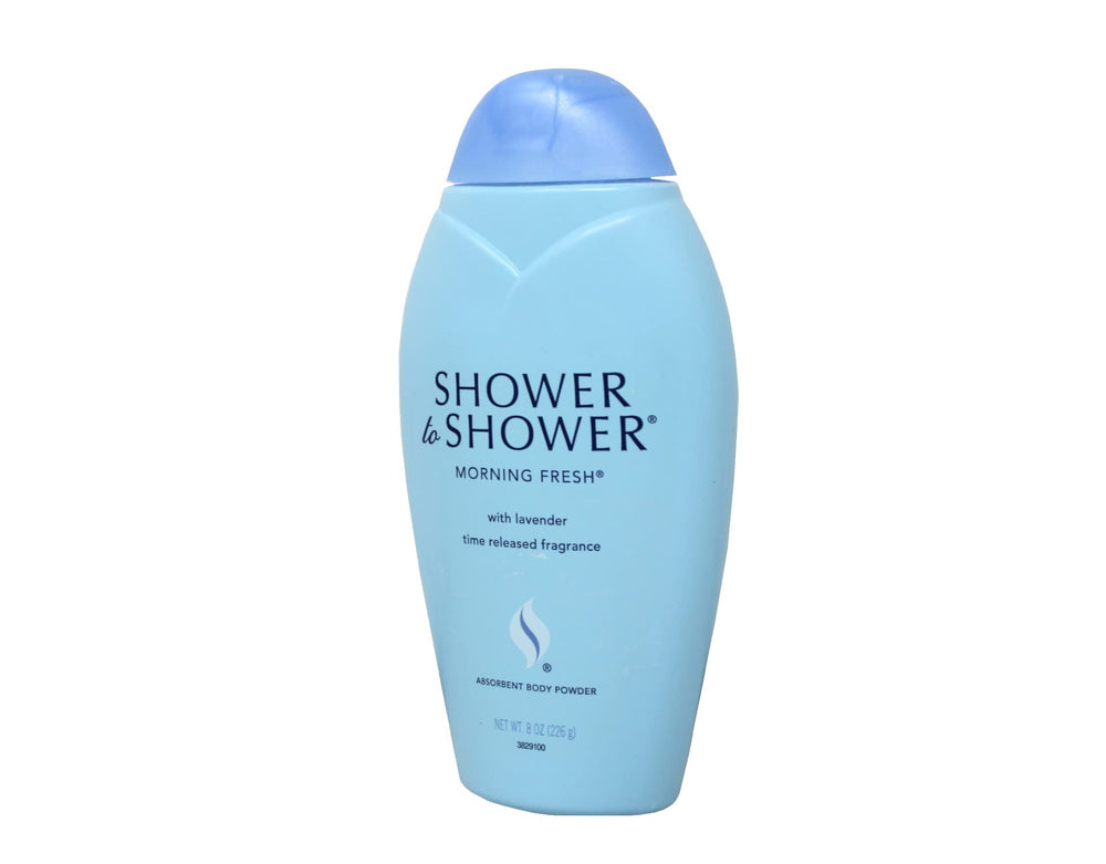 Shower To Shower Morning Fresh texture close-up showing absorption formula.