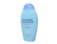 Shower To Shower Morning Fresh texture close-up showing absorption formula.