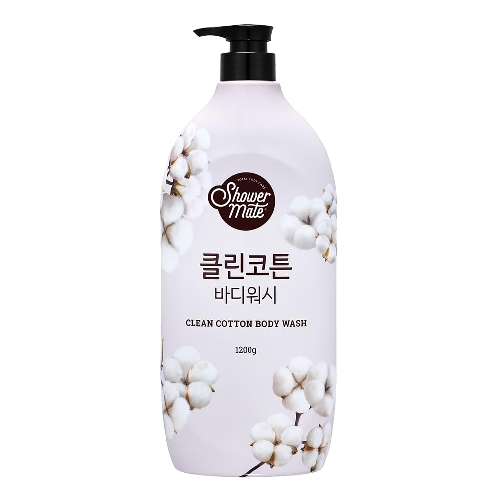 SHOWERMATE Clean Cotton bottle with a fresh cotton scent for daily cleansing.