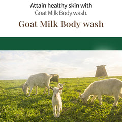 SHOWERMATE Goat Milk Body Wash Pure Herb Complex packaging signals natural ingredients