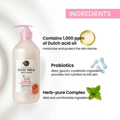 SHOWERMATE Goat Milk Body Wash Manuka honey detail suggests soothing fragrance