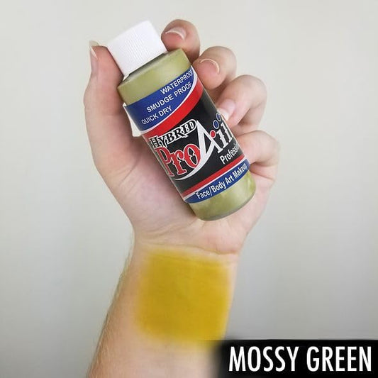 ShowOffs ProAiir Mossy Green airbrush-friendly formula for smooth transitions.
