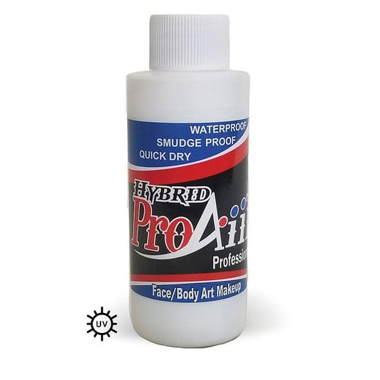 ShowOffs ProAiir Flo White bottle for face and body makeup with long-lasting color.