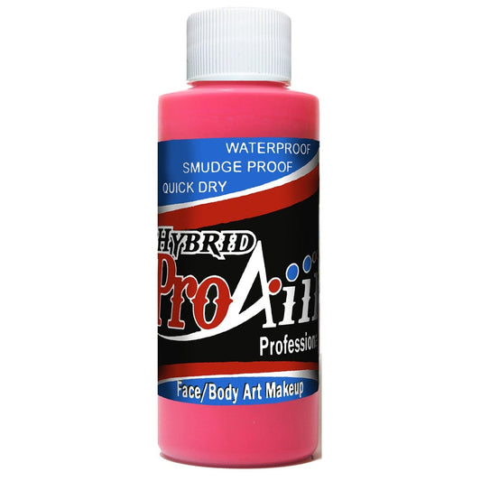 ShowOffs ProAiir face and body makeup in fluorescent hot pink for vibrant, long-lasting color.