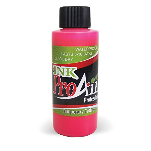 ShowOffs ProAiir hot pink bottle for durable temporary tattoo designs.