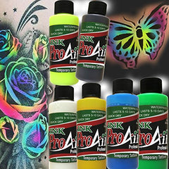 ProAiir hot pink ink flows smoothly for faster airbrush tattooing.