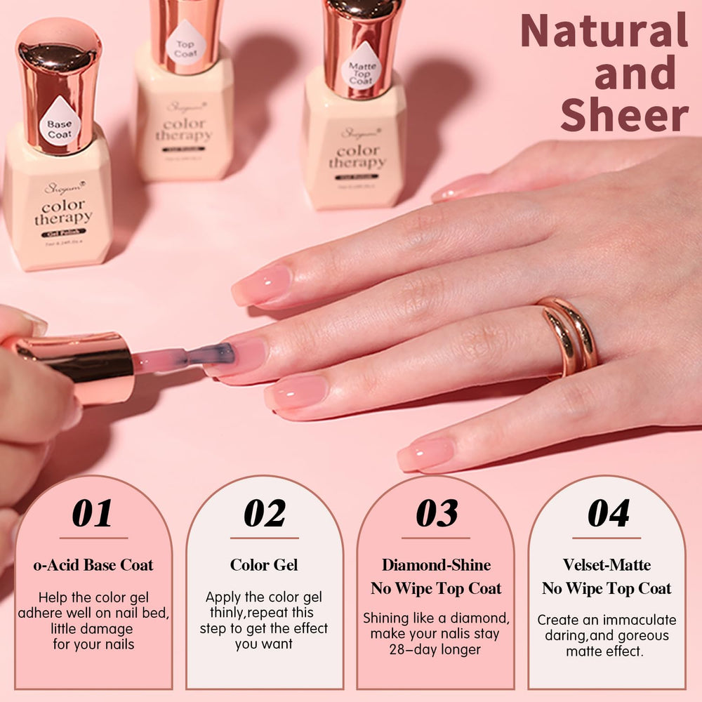 SHOYUM base coat bottle illustrating smooth foundation for better wear.