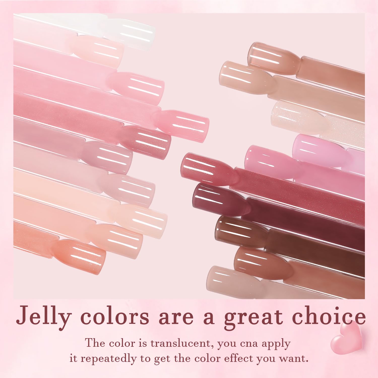 French manicure and swirl nail ideas using SHOYUM jelly nude polish.