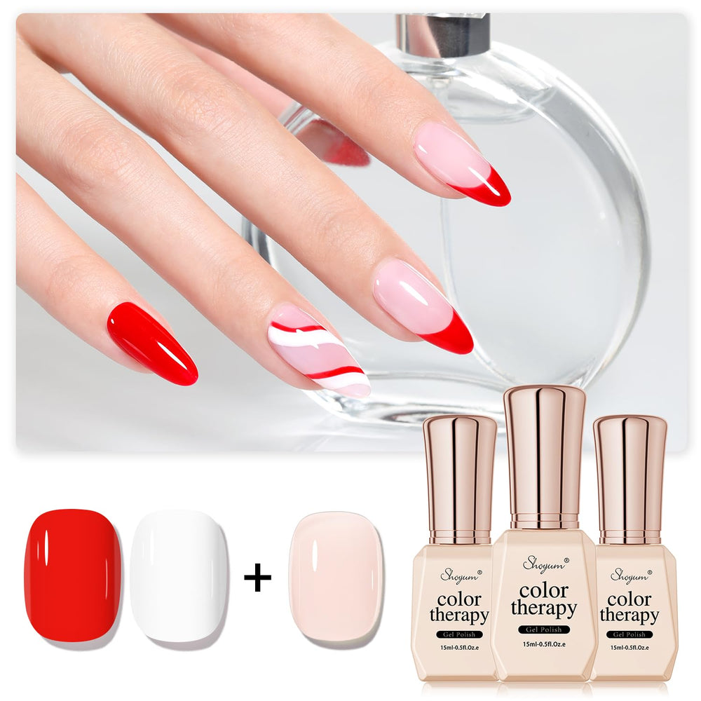 SHOYUM gel nail polish kit collection for at-home manicure with versatile color options.