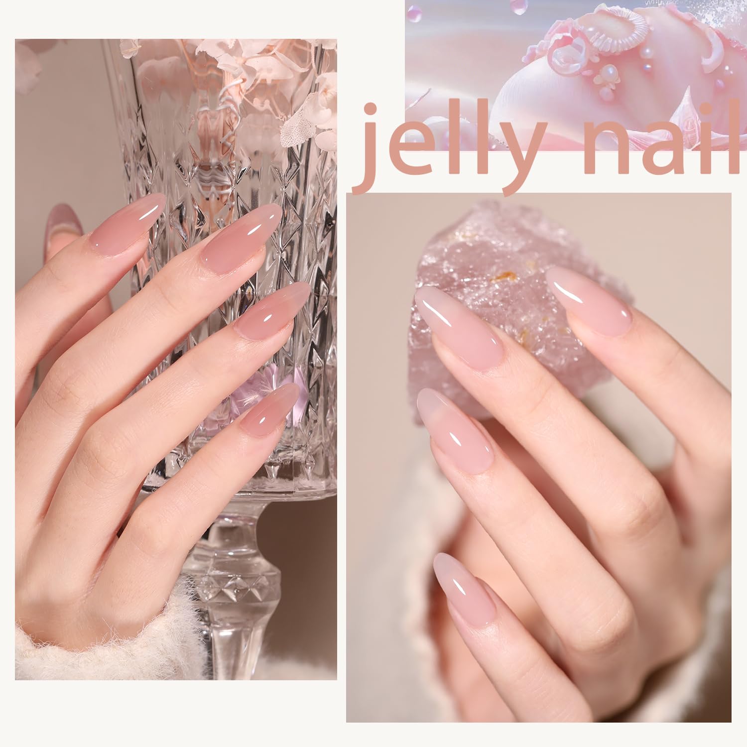 SHOYUM Jelly Pink 7ml bottles ready for long-lasting gel manicures.