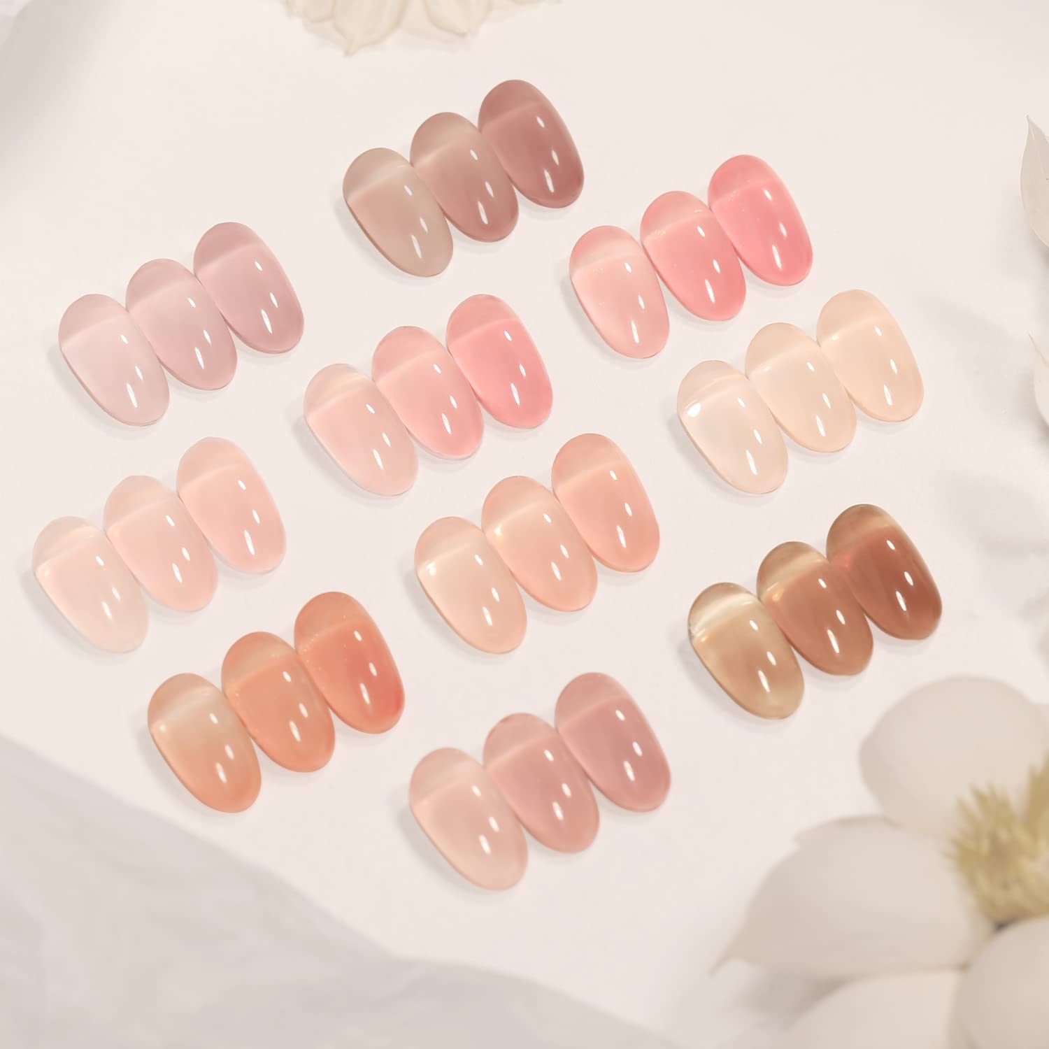 SHOYUM Jelly Pink nails art application demonstrates easy at‑home design.