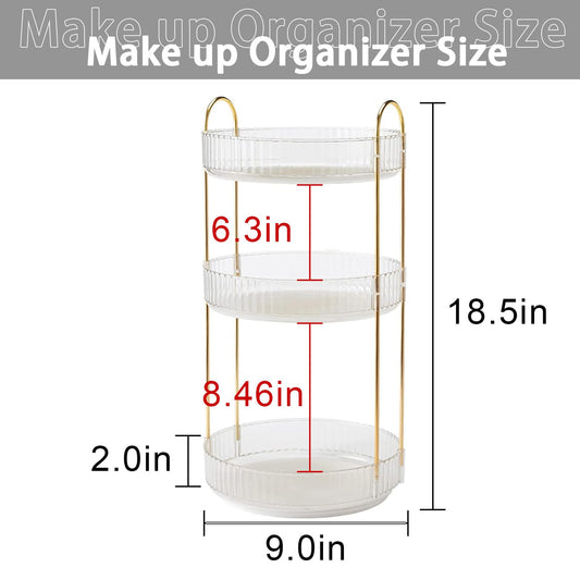 Shuang Qing rotating organizer 2-tier storage saves space on countertop