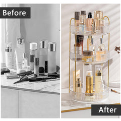 Shuang Qing vanity organizer on bathroom counter with stable tray