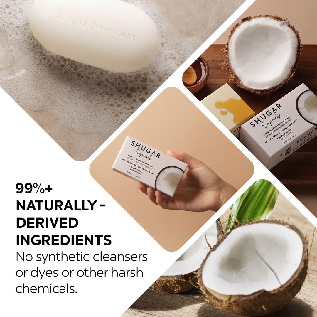 Shugar Soapworks bar used on the face for daily cleansing.