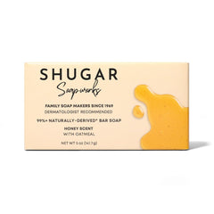 Shugar Soapworks Oatmeal & Honey bar long-lasting for busy routines.