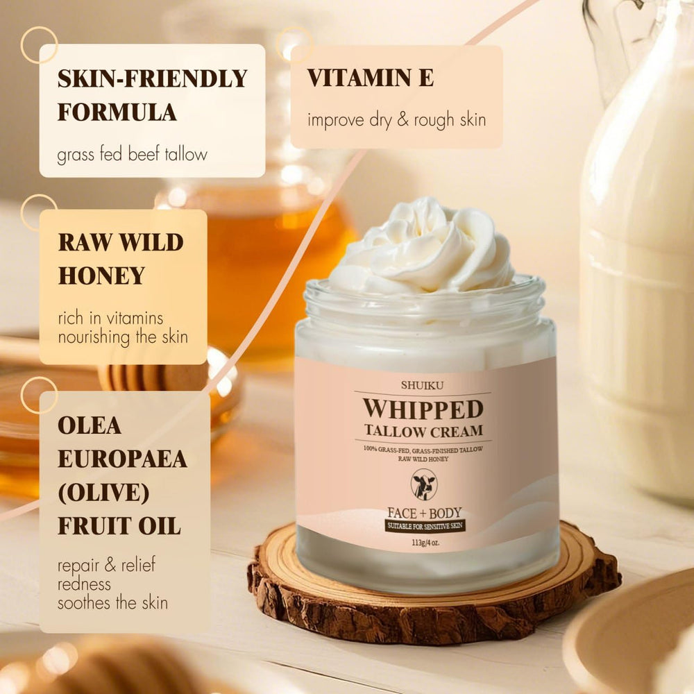 SHUIKU natural ingredients label emphasizing all-natural nourishment for skin care