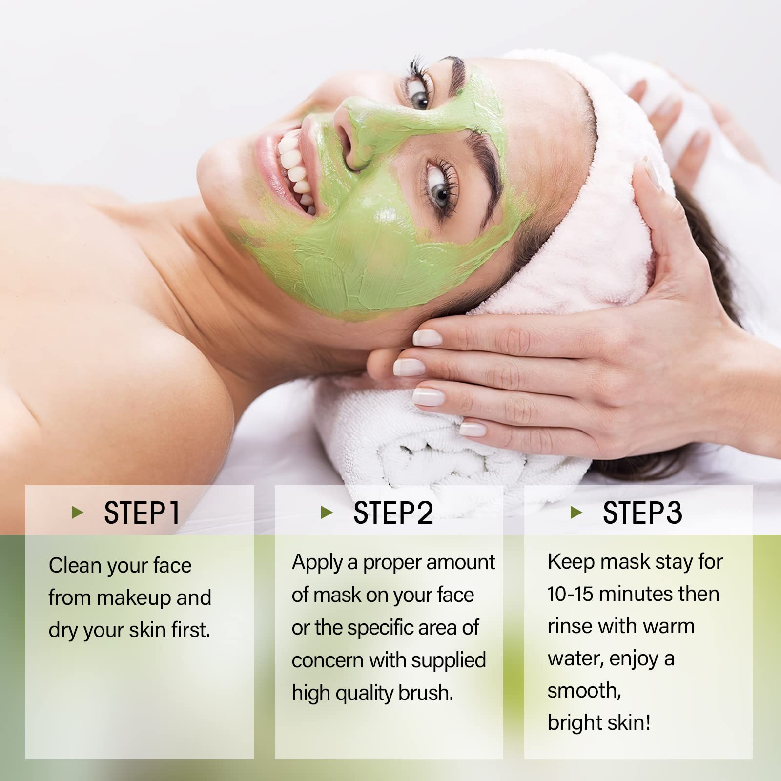 SHVYOG Green Tea Face Mask natural ingredients showcase safe, plant-based formula.