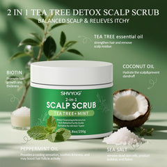SHVYOG silicone scalp massager in use during exfoliation