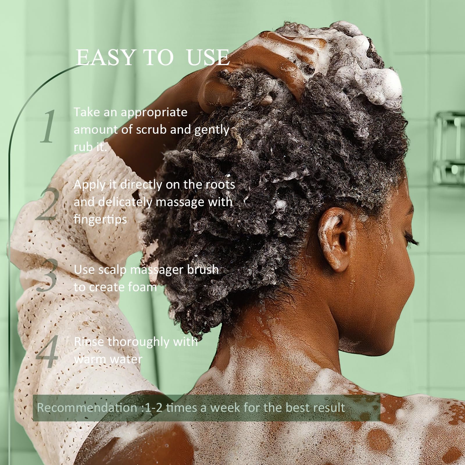 SHVYOG weekly scalp care routine with scrub and massager